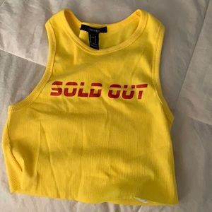 “Sold out” crop top